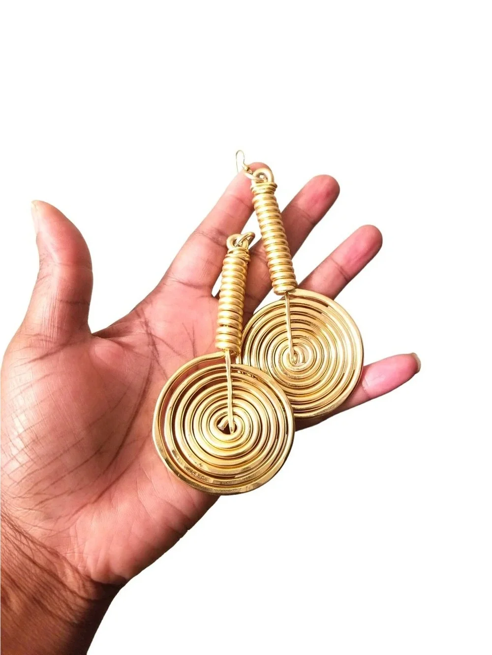 Gold Disc Earrings